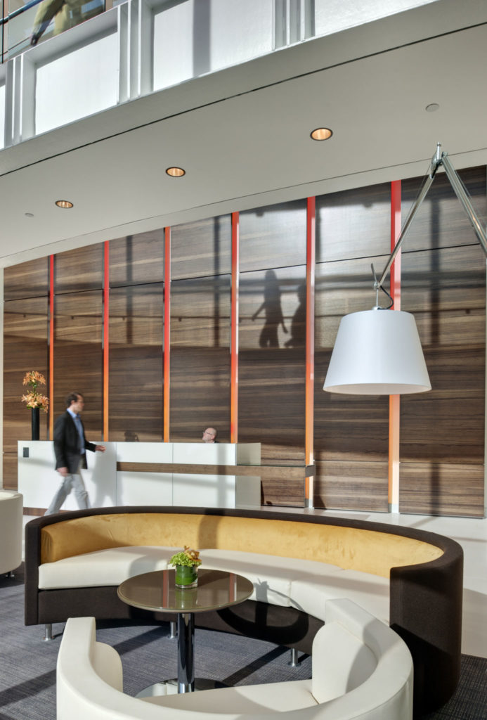 New Balance Lobby, Location: Brighton MA, Architect: CBT Architects