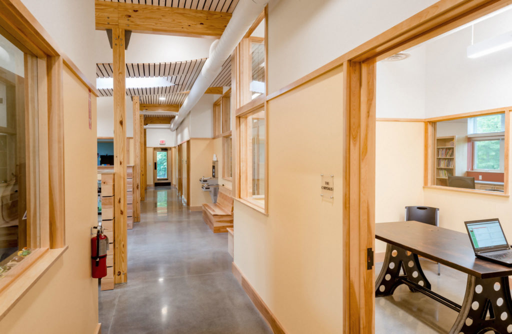 Interior architectural photography of a Chapman Construction project at Drumlin Farm in Lincoln MA by Boston and New England commercial photographer, Randall Garnick.