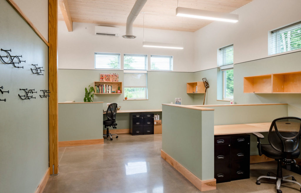 Interior architectural photography of a Chapman Construction project at Drumlin Farm in Lincoln MA by Boston and New England commercial photographer, Randall Garnick.