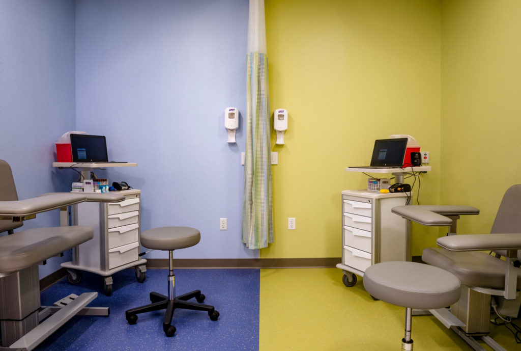 Boston interior and architectural photographer, Randall Garnick Photography, photographs a Brigham and Women's facility in Hingham by Chapman Construction and Design.